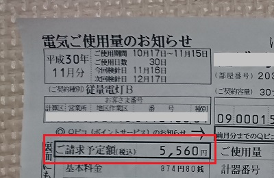 ウォータースタンドを使い始めてからの電気料金3