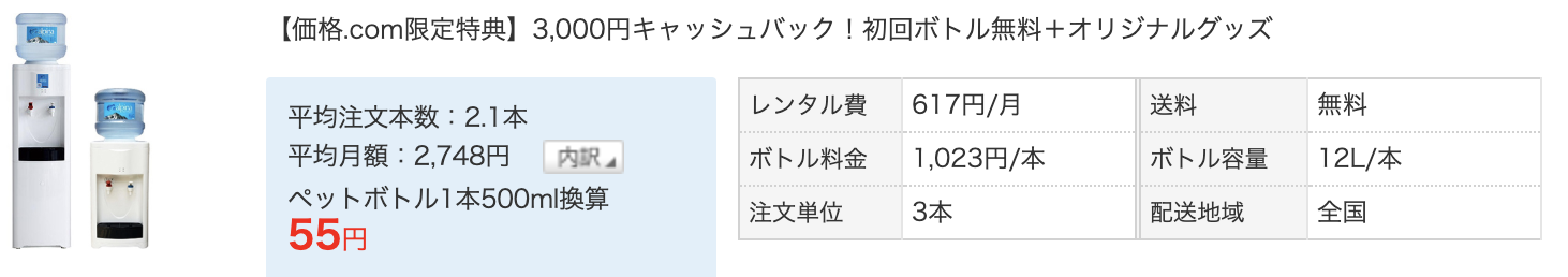 ウォータースタンドよりも安いアルピナウォーター