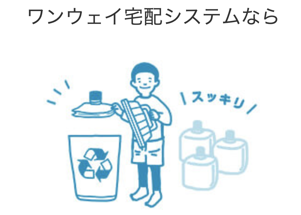 コスモウォーターのワンウェイ宅配システム