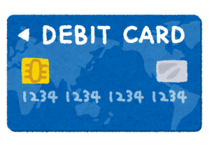国際ブランド付きのデビットカード
