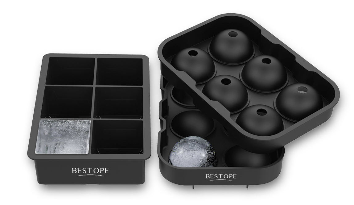 四角い氷と丸い氷を作る製氷皿