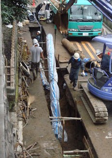 水道水　水道管工事