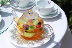 ホットドリンク　果物アレンジ