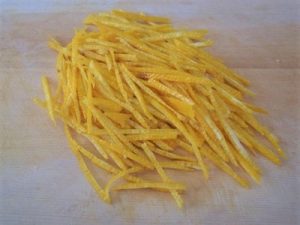 ゆず 皮を千切り