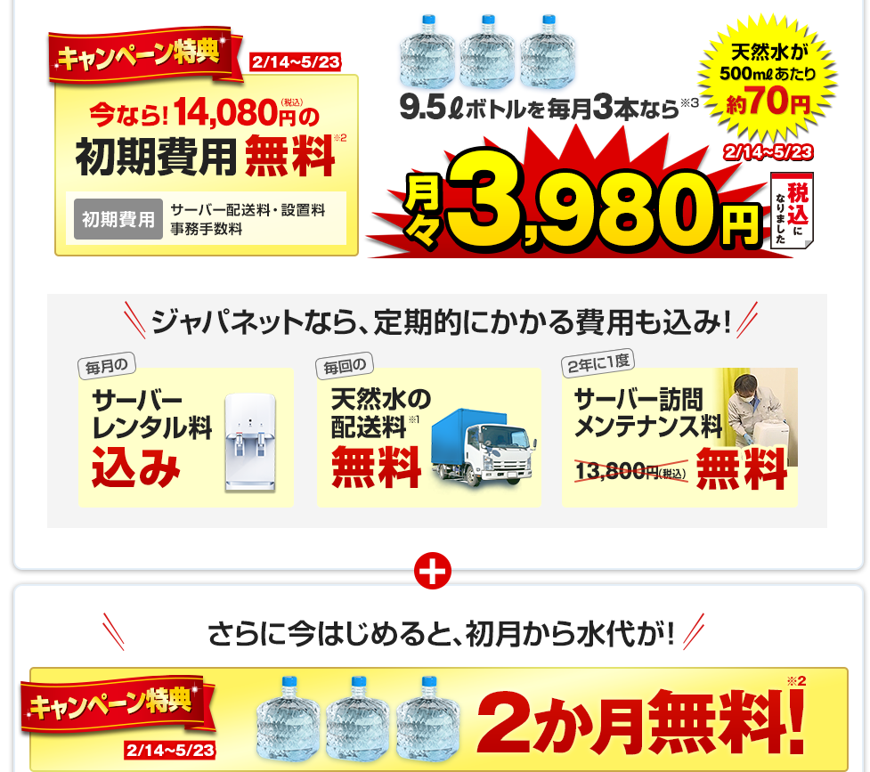 ジャパネットウォーター　キャンペーン